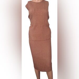 Jones New York Women's Tan 2 pc Sweater Dress